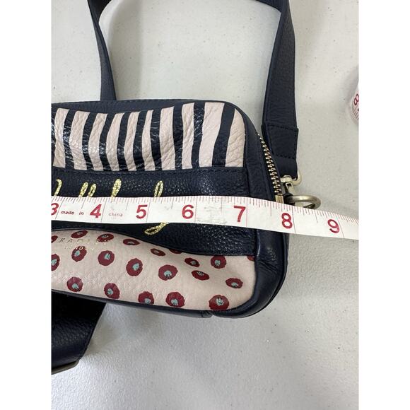Radley London Hello Lovely Navy Grey Leather Small Crossbody Bag Luxury Dual zip - Picture 16 of 16